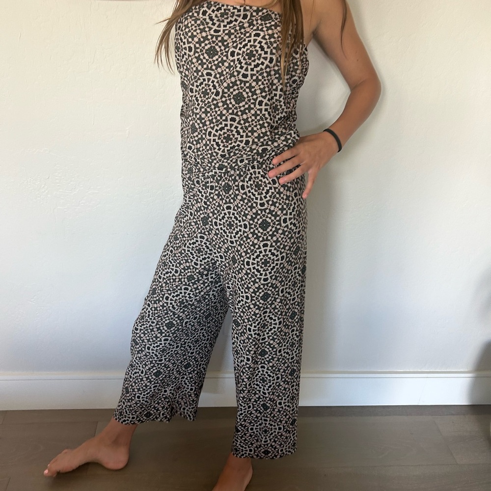 Stylish Black and White Jumpsuit